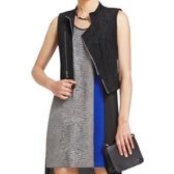 SOLD BCBG Suede Moto Vest - Picture 2 of 8